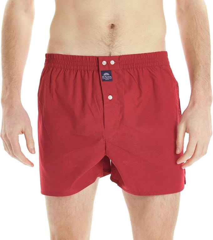 McAlson Boxershort Rood Lange Pijpen Los Model - M