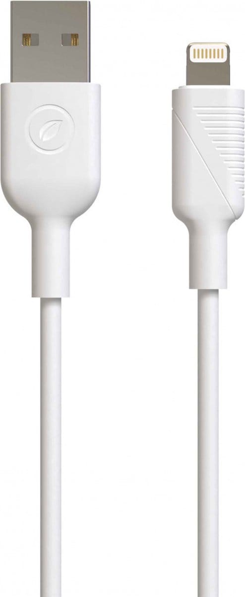 Muvit MCUSC0001, 1,2 m, Lightning, USB A, Mannelijk, Mannelijk, Wit
