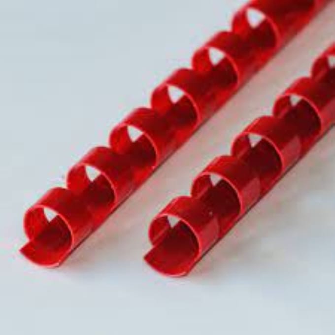 BINDRUG INBINDRING ROOD 14MM PVC 21RINGS FORPUS DOOS 100STK