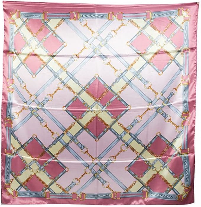 HKM sjaal Spring Fever - Satin Look - 90x90cm - Roze