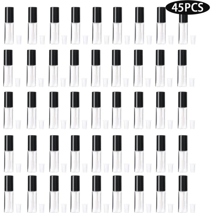 45 stuks 1,2 ml Mini Lipgloss Tubes DIY Kleine Lippenstift Tube Container Lege Flesjes gray