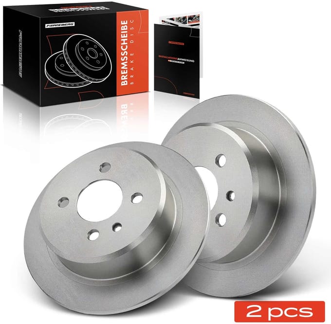 Frankberg 2x remschijf achter links rechts voor BMW 3 Cabrio E30