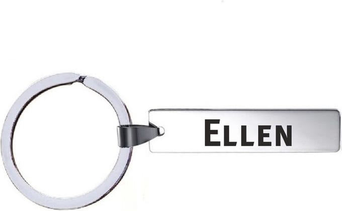 Sleutelhanger Met Naam - Ellen - RVS