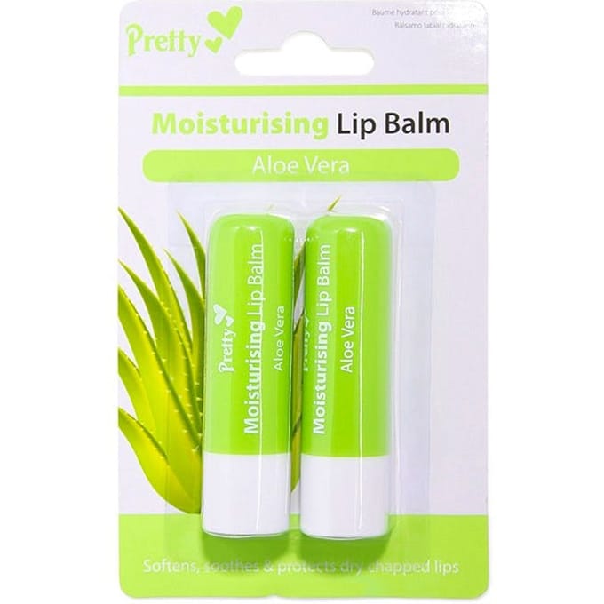 Pretty Moisturising Lip Balm Aloe Vera 2 x 4,3 g