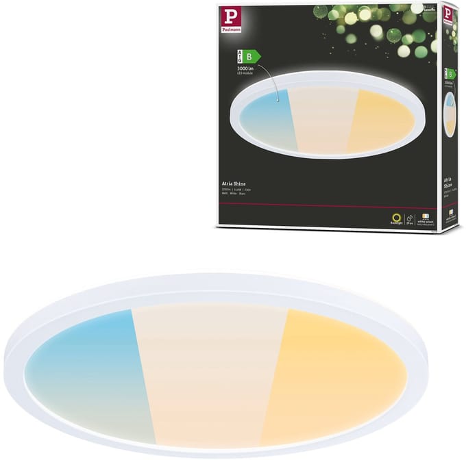 LED-paneel Atria Shine White Select IP44 rond 298 mm 14,8W 2250lm White Select Wit
