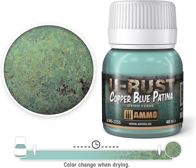 AMMO by Mig Jimenez Modelbouwdecoratie - MIG 2255 U-Rust Copper Blue Patina - 40ml Effecten potje