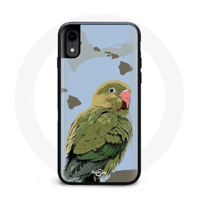 Coque - Perruche - Iphone XR - Souple - Vert - Mixte vert