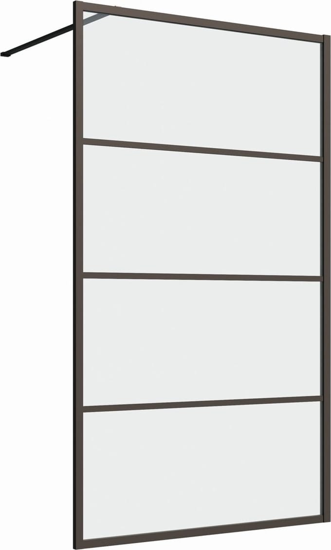 80x200 inloopdouche serie Rafaella mat zwart