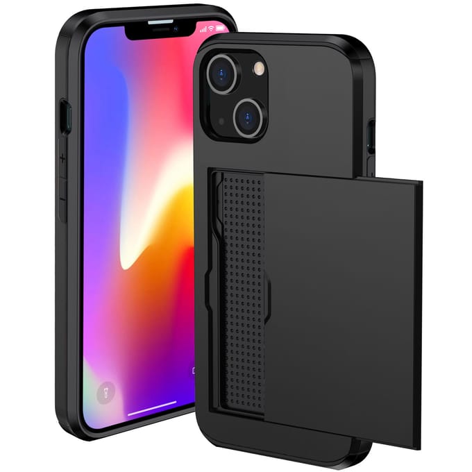 imoshion Hoesje met Pasjeshouder - Geschikt voor Apple iPhone 13 Mini - Zwart
