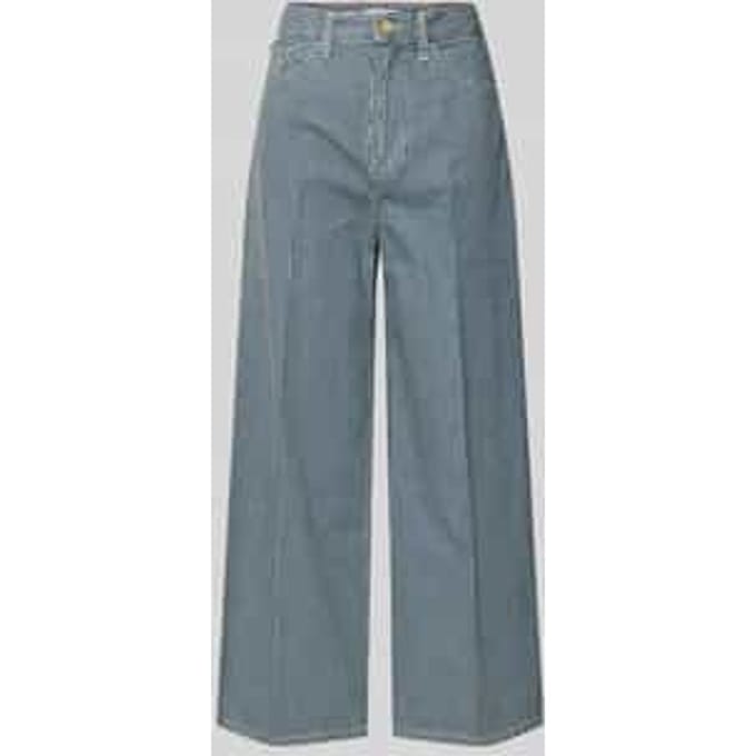 Wide leg jeans met all-over motief
