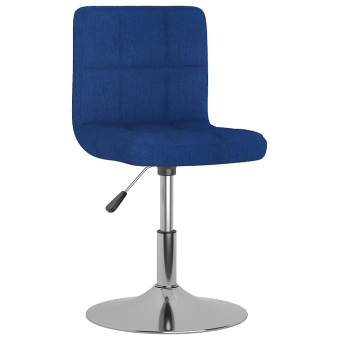 vidaXL - Eetkamerstoelen - 2 - st - draaibaar - stof - blauw