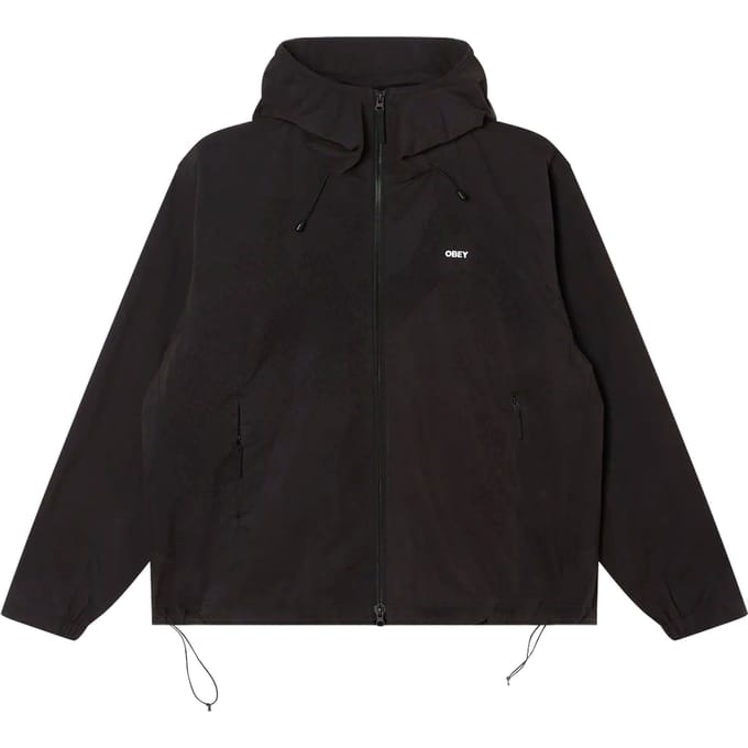 jas Obey sota shell jacket - zwart