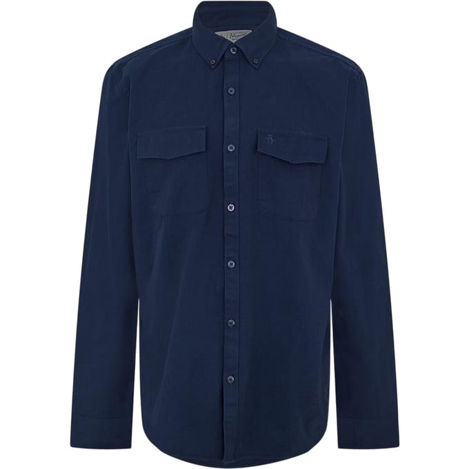 Original Penguin Heren Normaal Overhemd (Yale Blauw)