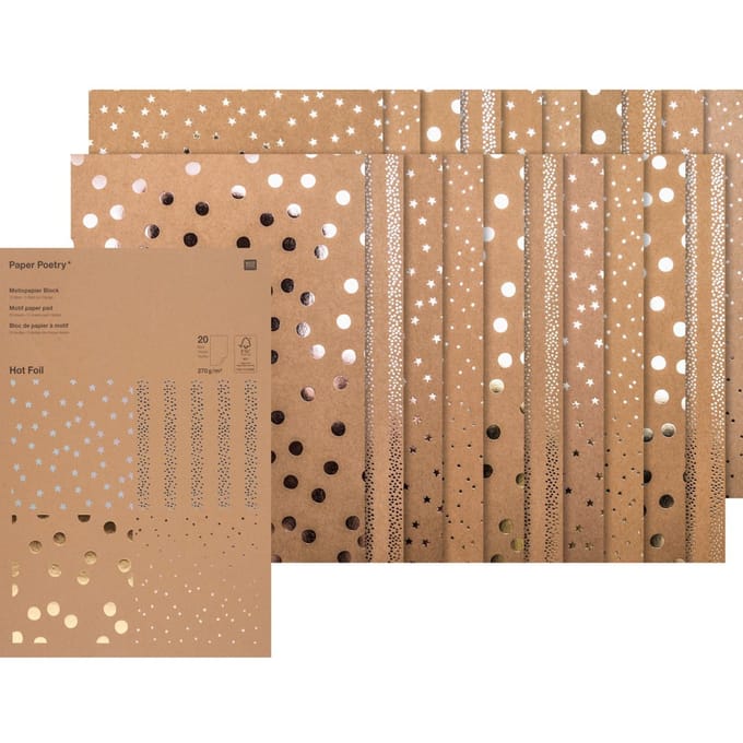 Motiefblok "Kraftpapier Hot Foil"