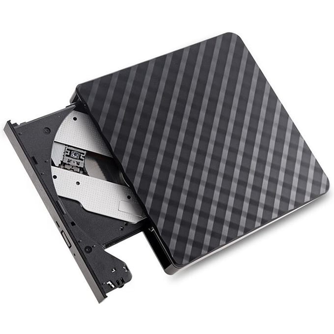 USB3.0 Extern optisch station DVD-brander Recorder CD-speler Ondersteuning Opname met één toets breed zwart