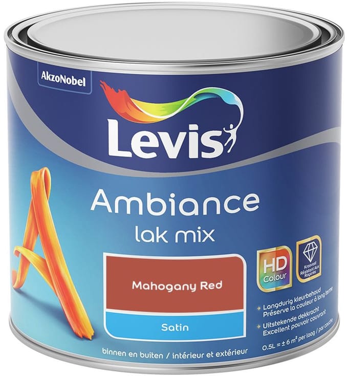 Levis - Ambiance Lak Satin Mix - Mahogany Red - Mengverf - 0,5 L