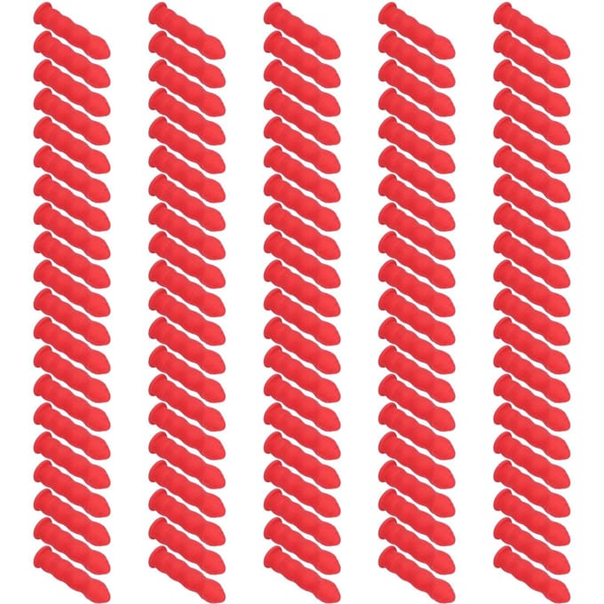 100 stuks Kit Besparende Dop Open Kitkoker Afdichtend Bewarend Latex Kit Dop Bespaarder red