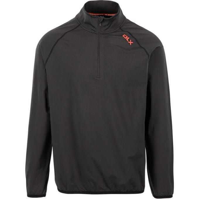 Trespass Heren Hulton DLX Half Zip Fleece Top (Zwart)
