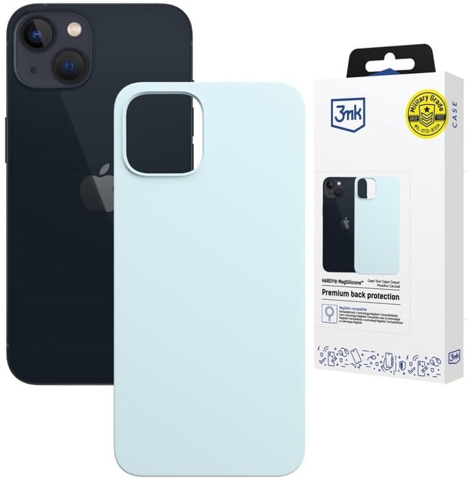 3MK Hardy MagSilicone Hoesje voor Apple iPhone 15 Plus Blauw