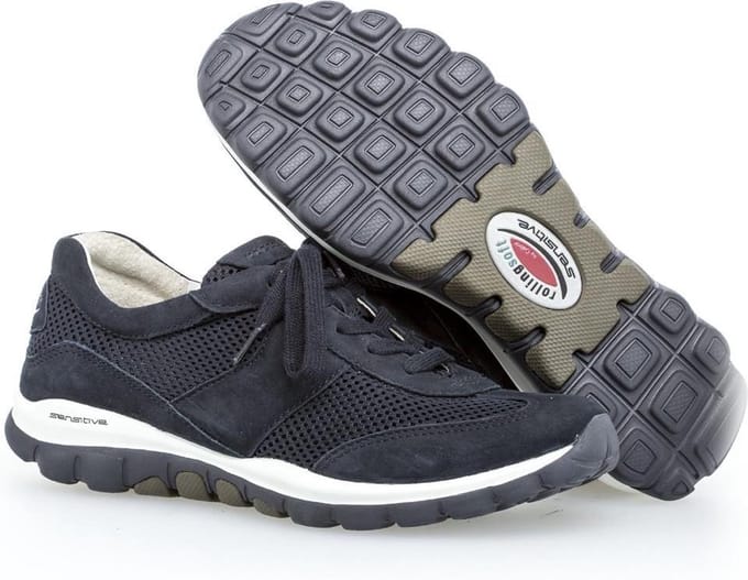 Gabor rollingsoft sensitive 06.966.46 - dames wandelsneaker - blauw - maat 36 (EU) 3.5 (UK)