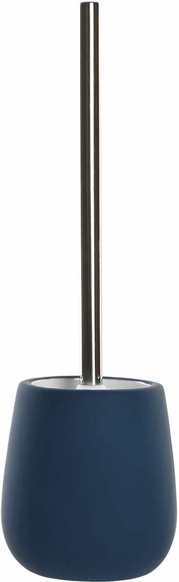 Items Toiletborstel met houder - keramiek - nachtblauw - 39 cm