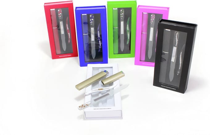 Profi4Beauty Gift Box Wit |Pincet en Glasvijl met Swarovski elementen