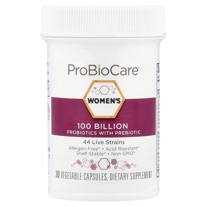 Vrouwen Probioticum met Prebiotica, 100 Miljard, 30 Vegetarische Capsules