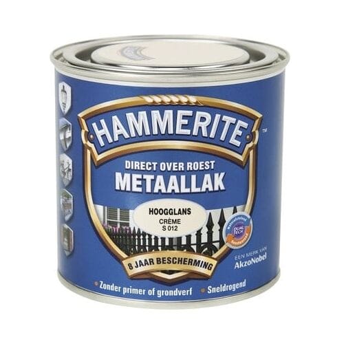 Hammerite Metaallak Direct over Roest Hoogglans - S012 Creme