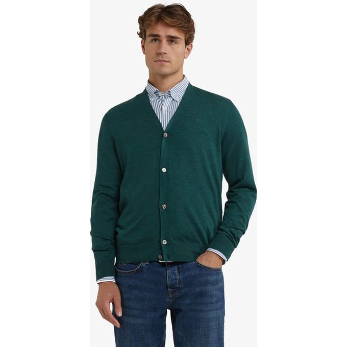 McGregor Fine Merino Classic Cardigan Winter Sage Größe: S | Cardigans Outlet | Herren | Grün