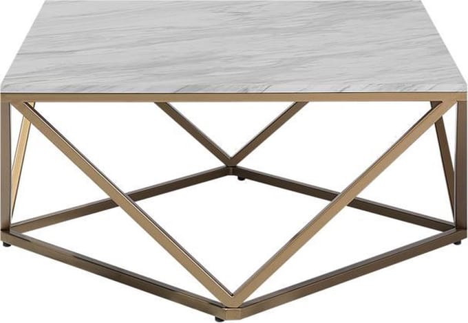 MALIBU - Salontafel - Beige/Goud - MDF