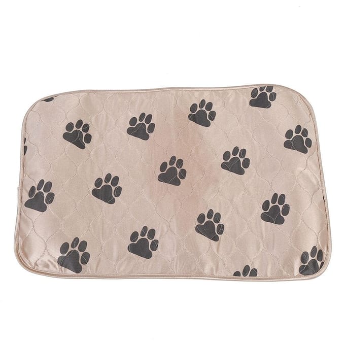 Tapis d'urine réutilisable et imperméable pour chien et chat beige