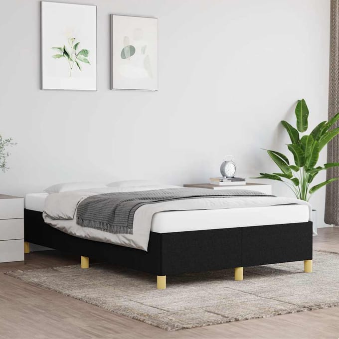 vidaXL - Bedframe - zonder - matras - 120x200 - cm - stof - zwart