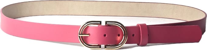 Giuliano dubbele 'C' riem - Roze - Dames - Made in Italy