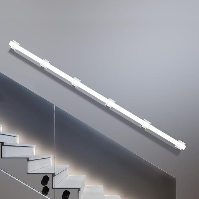 Trapleuning Metaal - Handgreep Trap - Veilig Traplopen - Vierkante Buis Design - 460 cm - Wit