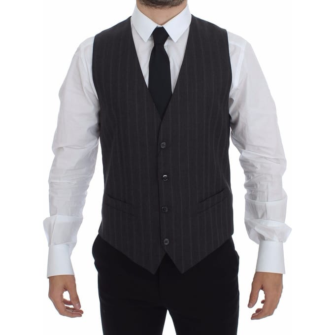 Grijs Gestreept Vest