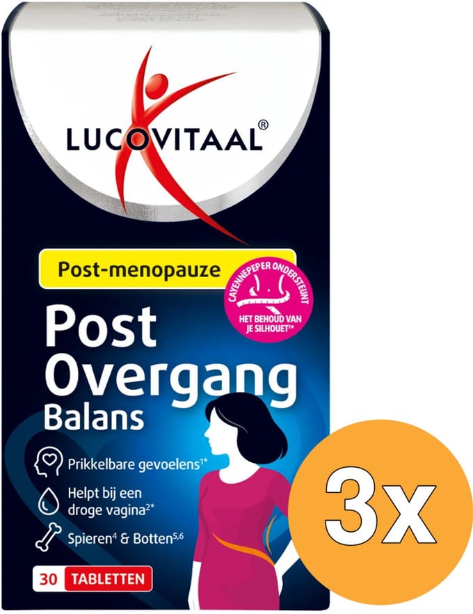 3x Lucovitaal Post Overgang Balans (30 tabletten)