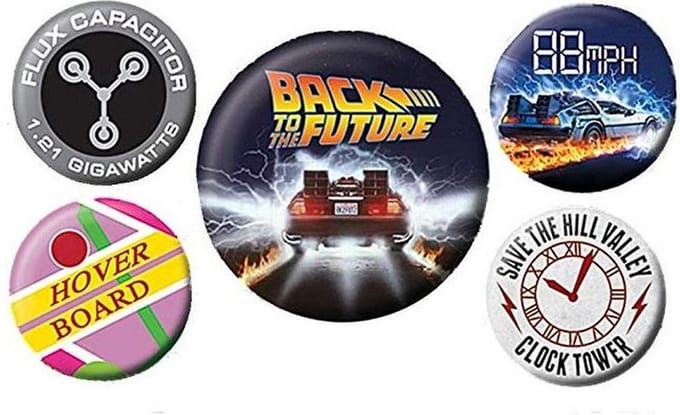 Pyramid International Back to the Future Pin-Back Buttons 5-Pack DeLorean Pins & Brooches