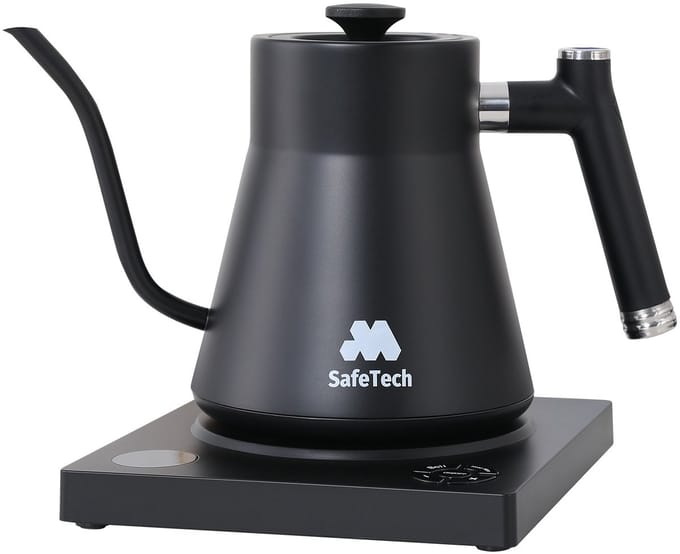 SafeTech - Waterkoker met temperatuurregeling - Gooseneck - Warmhoud functie - 1L