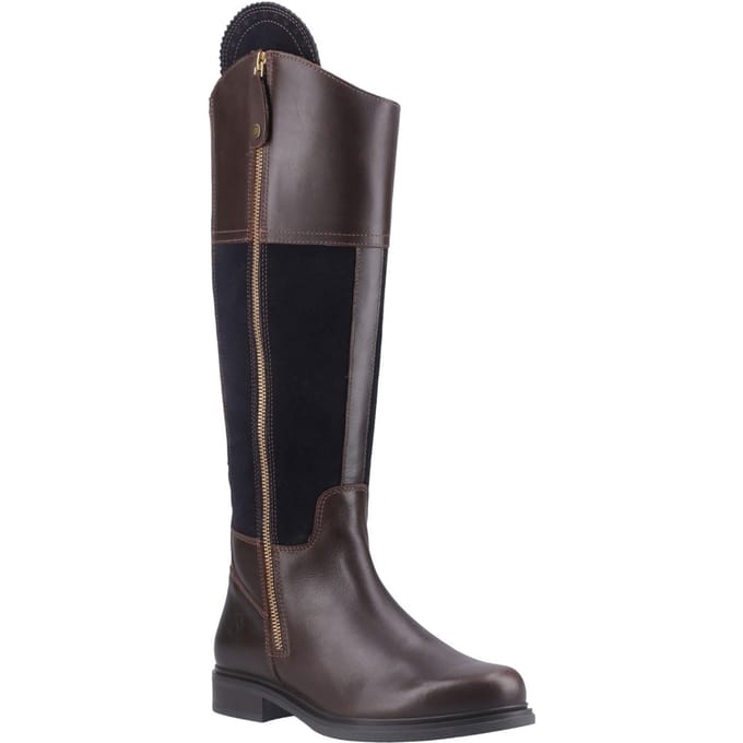 Cotswold Buscot Leren Dameslaarzen Bruin/Navy