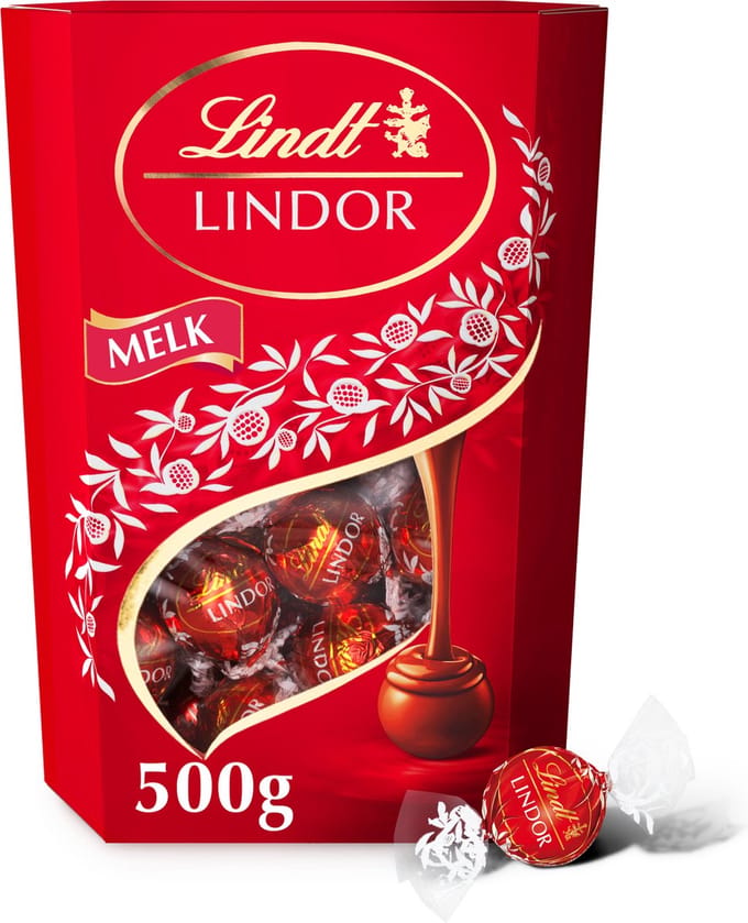Lindt LINDOR Melk Chocolade bonbons - 500 gram - Premium Zwitserse chocolade