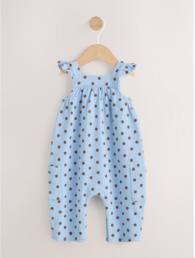 Next - Meisjes - Jersey babyrompertje met lange pijpen - Blauw