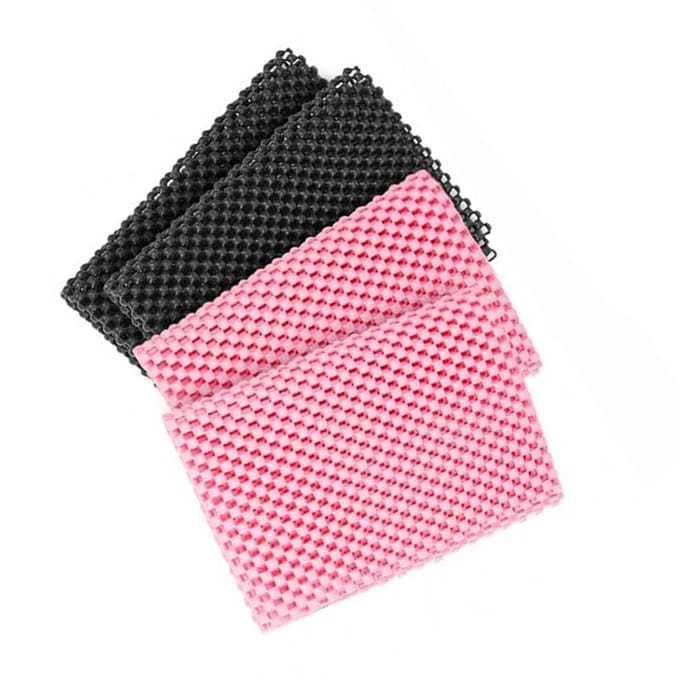 4-pack Pilates Grip Pads, Antislip Handgreepmatten voor Pilatesapparatuur, Ballet Barre, Optrekstang, Vrij Gewicht black