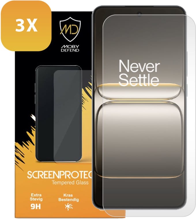 3-Pack MobyDefend Screenprotectors - Geschikt voor OnePlus Nord CE 5 - Case-Friendly Screensavers - Gehard Glas