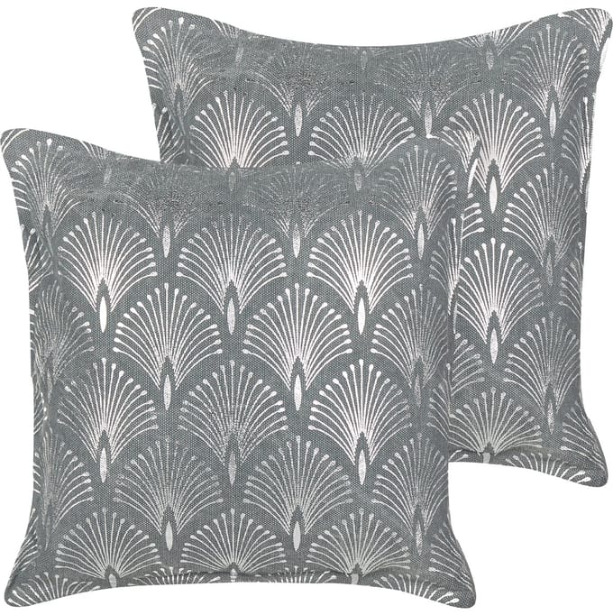 HOYA - Sierkussen set van 2 - Grijs - 45 x 45 cm - Katoen
