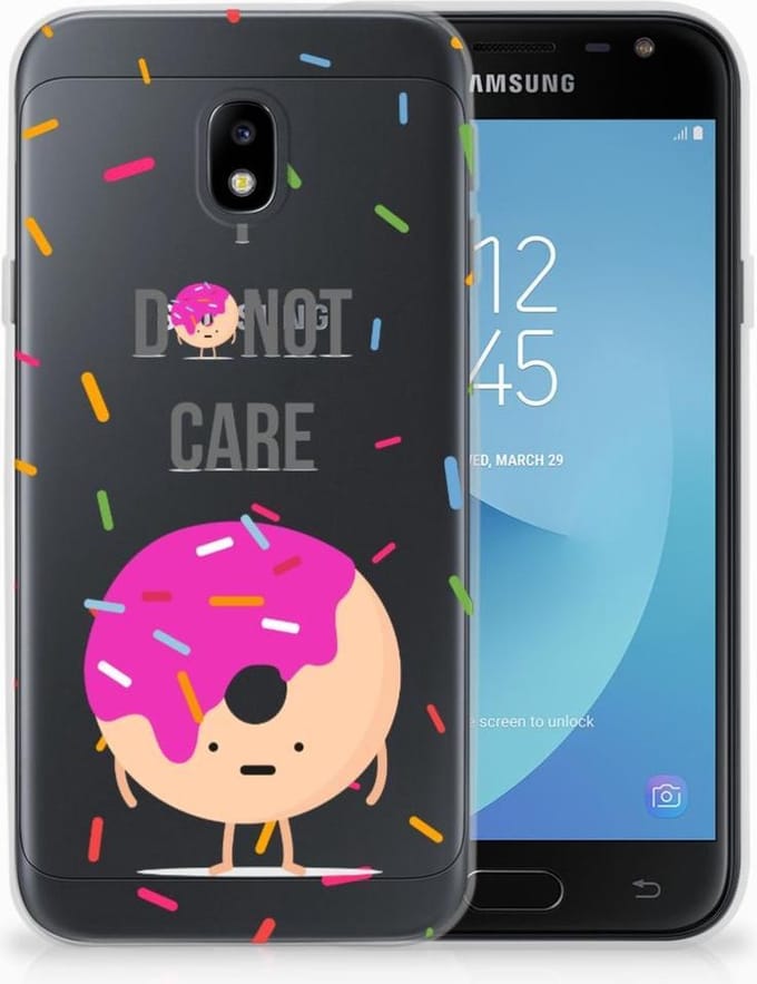 Samsung Galaxy J3 2017 Siliconen Case Donut Roze