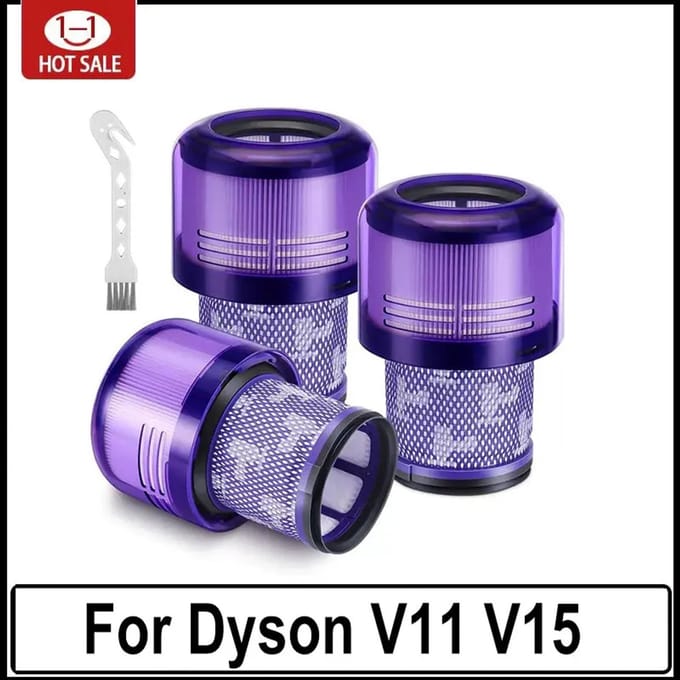 Wasbaar Filter & Borstelset voor Dyson V11 / V15 - Vervangende Accessoires