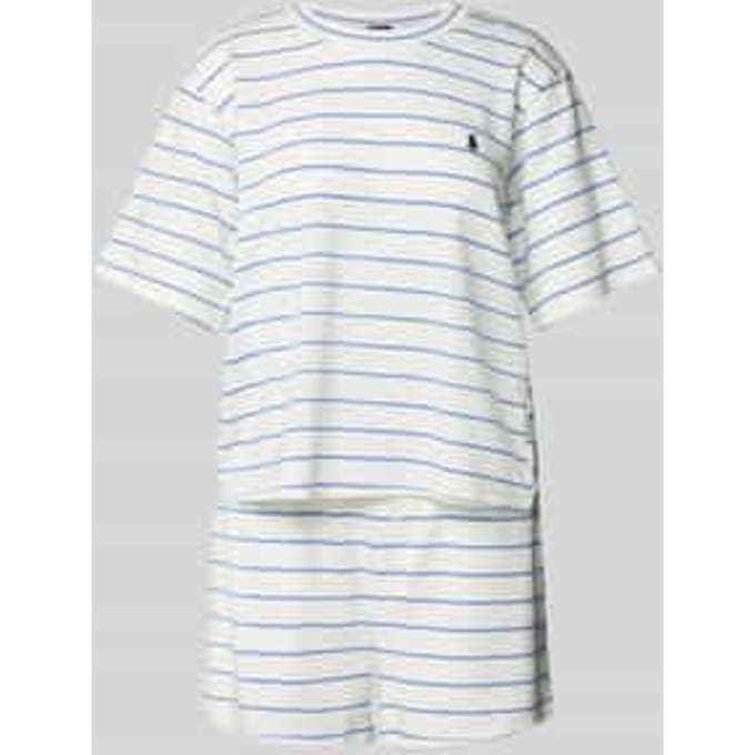 Pyjama met logostitching en elastische band met logo