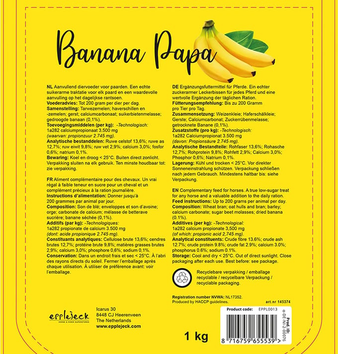 Epplejeck Paardensnoepjes Epplejeck Banana Papa