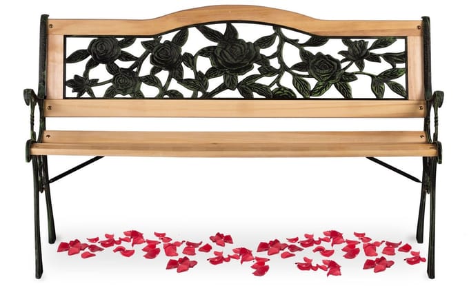 Parkbank met rugleuning 123,5 x 74 x 48 cm Gardi Rose Sofotel