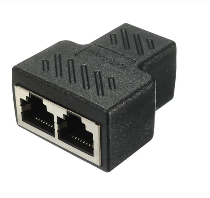 SVH Company RJ45 Splitter - 1 Naar 2 Netwerk Adapter LAN Connector - Zwart